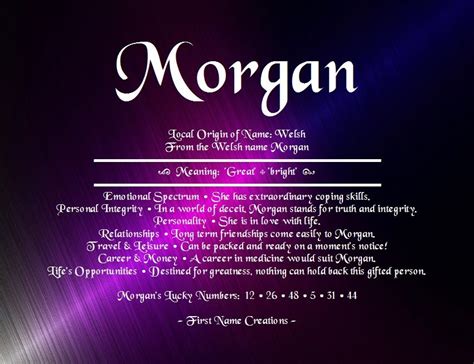 Morgan Name Meaning, Origin, History, And Popularity